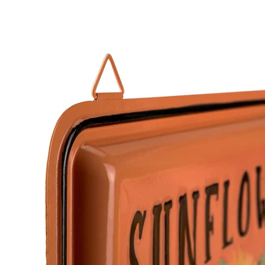 Fall Harvest Orange Sunflowers Wall Sign